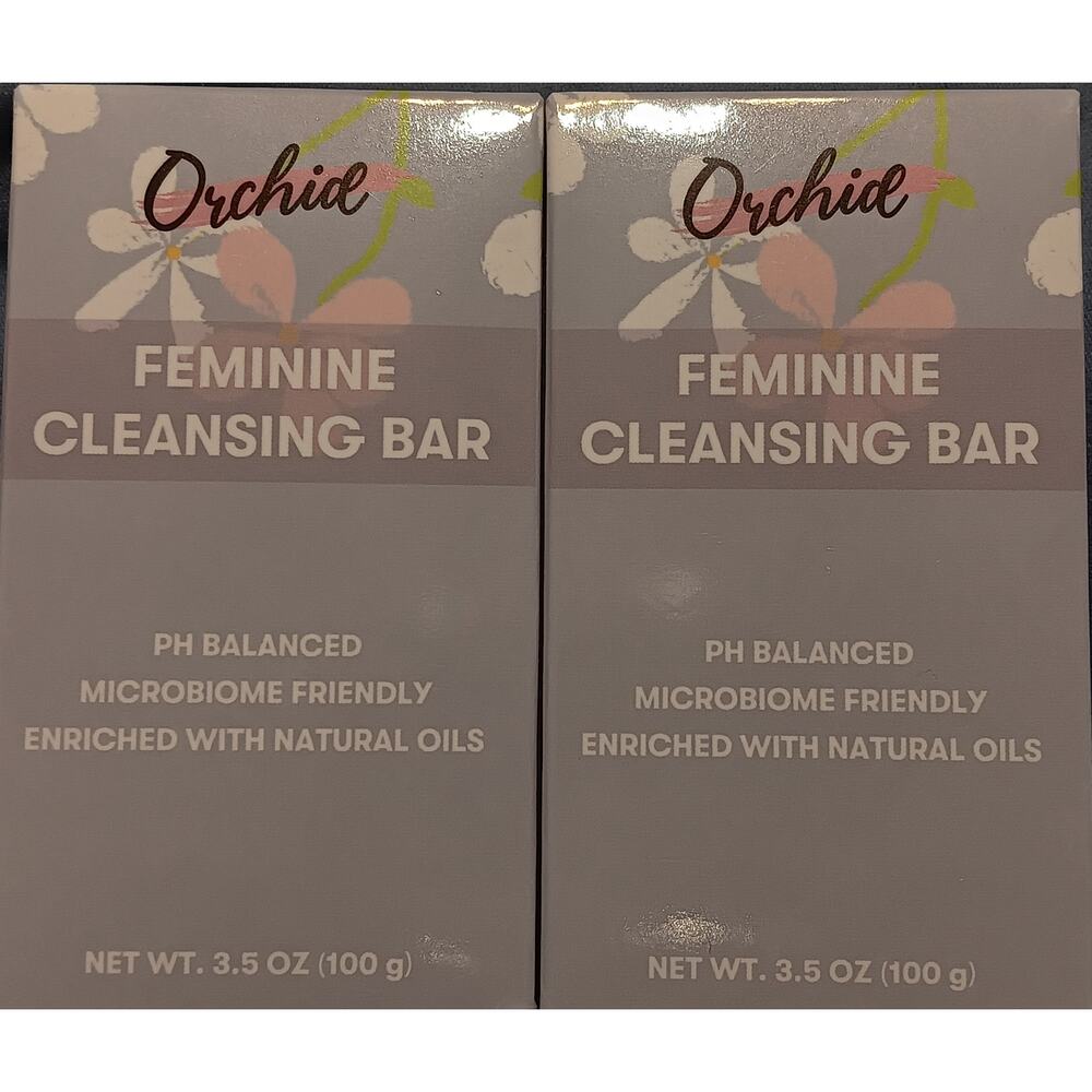Orchid Feminine Cleansing Bar pH-balanced, microbiome-friendly (Set of 2) 3.5 oz